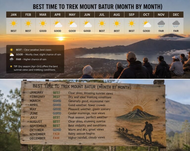 Best time to trekking mount batur