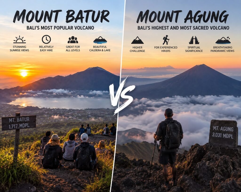 Mount Batur vs Mount Agung: Which Bali Volcano Should hike?